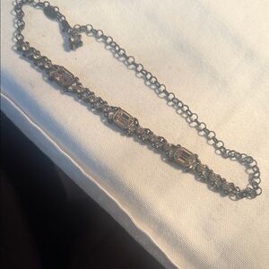 Elegant Tomasini old necklace 16 inch with Gem Accents